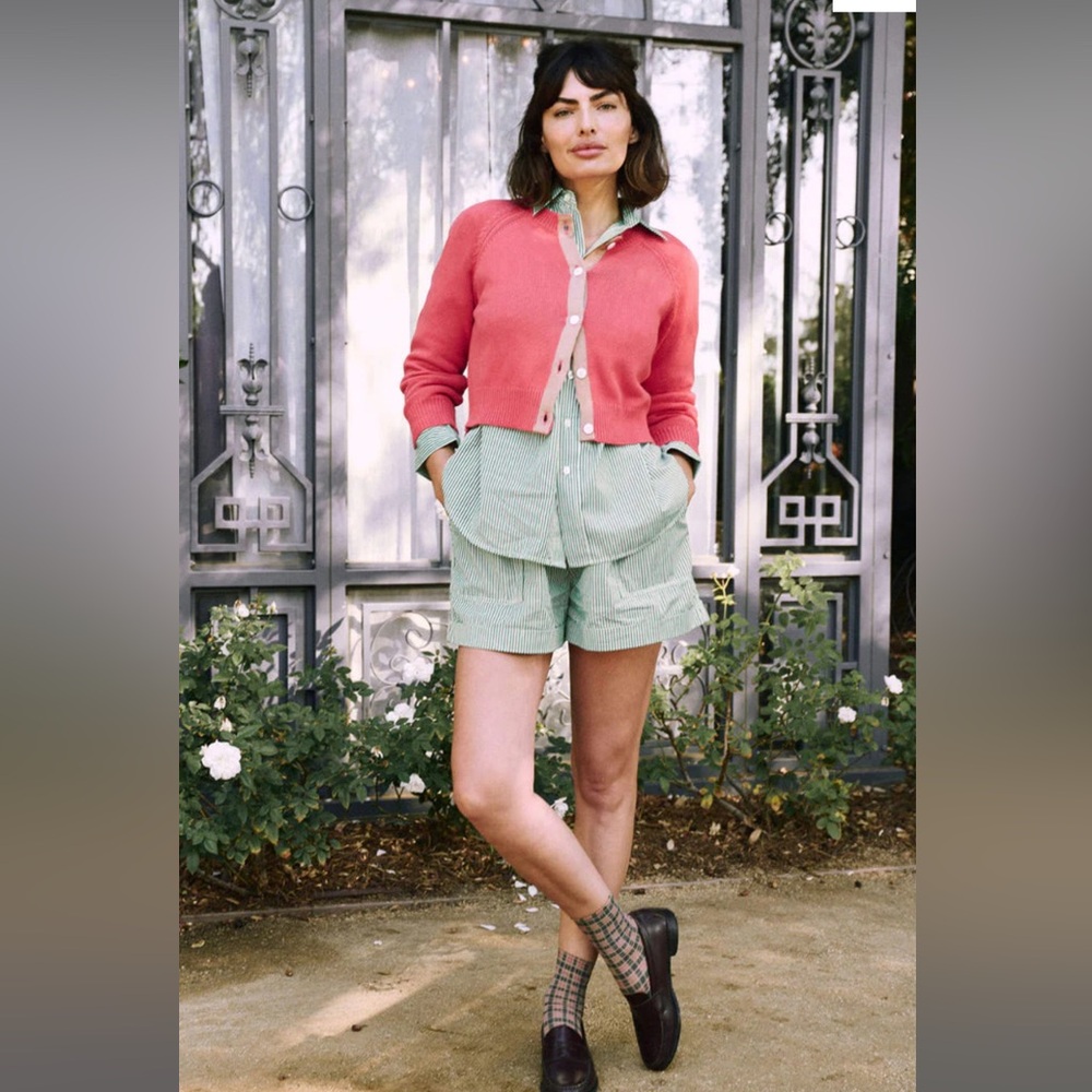 The Tiny Cardigan in Guava